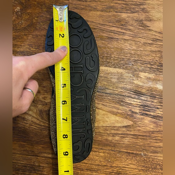 Jimmy Choo gold black metallic shimmer ballet flats - Picture 8 of 8